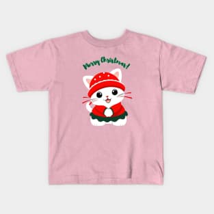 Merry christmas  meow Kids T-Shirt